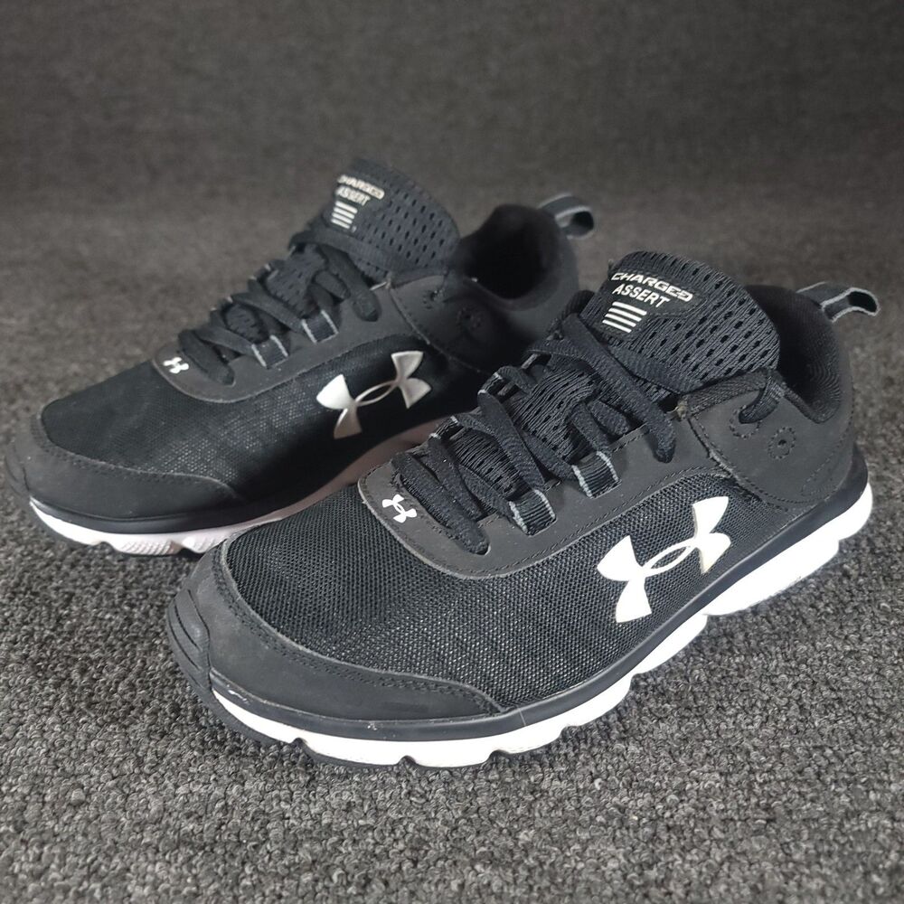 Under Armour Charged Assert 8 Running Shoes Mens 7.5 Black 3021952-001 Lace Up